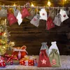 Natal advento calendário sacos conjunto 24 dias serapilheira presente cordão sacos diy decoração de natal com clipes jk2011xb