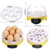 7 œufs d'oiseau de poulet Oeufs à éclosage Machine de température intelligente automatique Contrôle de caille de caille