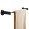 Leyden 4 pezzi Accessori per il bagno Set Nero Portasciugamani singolo Porta asciugamano Porta carta igienica Porta accappatoio a parete T200425