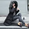 Vrouwelijke winter -30 graad dames parkas jassen capuchon bontkraag dikke sectie meisje warme winter jassen sneeuwjas jas 201214