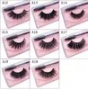 Cils de vison 3D 40 styles Extension naturelle longs cils de vison faits à la main faux cils cils à rayures complètes avec brosse et pince Fas7311104