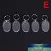 Porte-clés rectangulaire Transparent en acrylique vierge, cadre Photo, porte-clés, anneau fendu, DIY