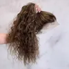 ブラック/ブラウン360レースキンキーカーリーウィッグ13x4ディープカール前頭ウィッグヒューマンヘアクロージャー合成ウィッグプリプリック