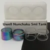 Nunchaku saco de 5ml tubo de lâmpada normal 8ml tubo de vidro de substituição de arco-íris transparente bolha estendida fatboy 3 tamanhos pacote de varejo