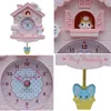 12 Inches Cartoon Swinging Clock for Kids Rooms Cute Battery Powered Hanging Wall Clock Decorations Living Room Wall Ornament H1230