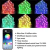 5m 15m 20m smart Bluetooth Fairy Light LED String Lights Christmas Tree Decoration Lamp App Remote Control Holiday Lighting1082358