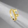 Bague en diamant plaqué argent S925, couleur or, Simulation de Moissanite, couronne de reine dominatrice, bijoux magnifiques et exquis, meilleures ventes