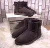Hot Classic 5854 bottes de neige courtes pour femmes garder au chaud botte en peau de mouton peau de vache bottes en cuir véritable avec sac à poussière carte noir gris châtaigne chocolat beau cadeau