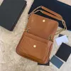 Nieuwste Mode Bruin Ketting Schoudertas Lederen Vrouwen Zachte Handtas Cover Crossbody Tassen Portemonnees Topkwaliteit Dame Message Bag Buls