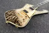 Wysokiej jakości SignatureCrackedMirrorgold Electric Guitar Solid Mahoni Body z płomieniem klonu Chrome Splated Hardware 7321718