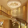 Ceiling Lights European Style Crystal Chandelier Staircase Light Living Room LED Villa Lobby El Luxury Atmospheric Lighting