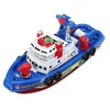 Småbarn Baby Bath Toy Boat Squirts and Rides in Water Action Bath Time Squirting Rescue Ship Boys Gift Without Battery LJ2010194371130