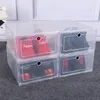 3 stks plastic doos opslag transparante schoenen doos organizer lade moderne organizer dozen container schoenen voor het opslaan van dozen opslag y1116