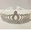 أغطية الرأس الكريستالية Tiaras و Crowns ملحقات شعر الزفاف تاج العرس Tiara للعرائس الزخارف الشعر