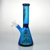 Bong in vetro da 10 pollici Pipa ad acqua per tabacco Beaker per fumatori Bong Catcher per cenere di ghiaccio Dab Oil Rigs Heady Glass Bowl Downstem