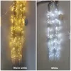 Sznurki Świąteczne Festoon LED Sopel Fairy Curtain Light 4M Waterfall House Year Halloween Garden Patio Decoration 8 Tryby.