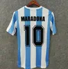 Maradona Retro 1986 Argentina Diego Fotbollströjor 1978 Boca juniorer 1981 Vintage Napoli 1987 1988 fotbollströja Kit Klassiska toppar