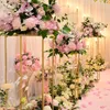 40 centimetri pavone foglia peonia ortensia fiore artificiale palla bouquet dedor festa di nozze sfondo guida stradale tavolo centrotavola 1 pz T20246o