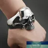 Fashion Gothic Metal Huge Heavy Skull Men Biker Rock Punk Bracelet Bangles