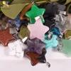 Rosenquarz-Kristall-Halskette, Naturstein-Stern-Anhänger, modische Perlen für DIY-Schmuckherstellung, Edelsteine