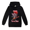 Trolls Rock Queen Barb garçons pulls molletonnés vêtements bébé à capuche enfants dessin animé hoodies guitare costume d'Halloween filles adolescentes vêtements LJ201216