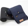 Klassisk stil män regelbundet passar casual byxor affärsmode svartblå varumärke elastiska byxor 201126