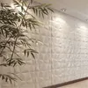 3D tile panel mold plaster wall stickers living room wallpaper mural Waterproof White black sticker Bathroom Kitchen1616612