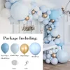 103pcs Macaron Blue Balloon Arch Kit Birthday Party Decoration Kids Boy Baby Shower Wedding Ballon Garland Decorations 220217