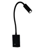 Topoch Lampada da Letto per Lettura Cablata con Interruttore On Off Braccio Flessibile LED 3W Emissione Morbida Senza Flare per Camera da Letto Corridoio Studio Foyer AC100-240V DC12V/24V Sconce Light