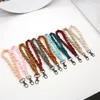 Creative Cotton Rope Woven Bracelet Keychain For Women Wristlet Boho Key Chain Accessories Key Fob Strap Braided Wrist Lanyard