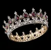 Vintage Baroque Queen King Bride Tiara Crown For Women Headdress Prom Bridal Wedding Tiaras and Crowns Bride Hair Jewelry Accessor313N