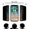 Anti Spy Privacy Tempered Glass för iPhone 11 12 13 14 15 Pro Max XR XS 7 8 Plus X XS Screen Protector med detaljhandelsförpackningsbox