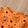 Baby peuter baby meisje halloween kleding set cartoon print lange mouw trui + gestreepte broek mode herfst outfit LJ201223