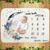 Infant Monthly Record Growth Milestone Blanket Newborn Photography Props Cloth 201210