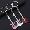 Keychains Creative guitar key chain musical instrument Pendant Gift activity metal pendant