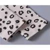 Printemps Automne Bébé Garçons Filles Pyjama Ensemble 18M-8ans Enfants Enfants Imprimer Leopard Vêtements De Nuit Lounge Wear Coton Filles Robe De Soirée LJ201216