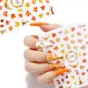 Stickers Decals 3 stks Nail Art Herfst Sticker met Adhesive Transfer Printing Vlinder Dierlijke Kleine Daisy Sun Flower