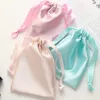 새틴 Drawstring 가방 실크 헝겊 보석 가발 화장품 포장 눈 마스크 파우치 주머니 리본 가방 17.5 * 12cm 12Colors LX4356