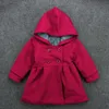 Robe d'hiver pour bébé fille, manteau chaud, veste à capuche, 3 couleurs en option, ligne a, veste à manches longues, vêtements pour enfants