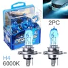 Faróis de carro 2X H4 Xenon Lâmpadas HOD 6000K Lente única 12V 100W Lâmpada de halogênio branca super brilhante Frente