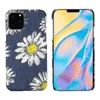 Denim Jean Chrysanthème Impression Floral Couverture Arrière Téléphone Cas pour iPhone 13 12 Mini 11 Pro Max XR XS 7 8 Plus Samsung A21S A20S A20 S20 Note20 S20FE Fleur Cas