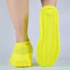 Zapatos silicona al aire libre antideslizante sin deslizamiento impermeable botas portátiles mujer cubierta de zapato a prueba de lluvia cubierta hombres adolescentes anti-arena q1216