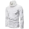 Autunno Inverno Uomo Dolcevita in velluto T-shirt a maniche lunghe Uomo caldo Vintage Casual T-shirt Abbigliamento in velluto