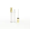 2021 5ml płynna lina Gloss Tube Puste DIY Handwork Lipstick Lips Rurki Kosmetyczne Kontenery Butelki z Golf / Srebrna Pokrywa