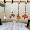 1Set Nordic Style Baby Gym Play Nursery Sensory Ring-pull Toy Cadre en bois Infant Room Toddler Clothes Rack Gift Kids Room Decor LJ201113