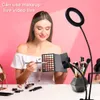 Новый 6 -дюймовый живой залив Lights Light Clip Light White USB -соединение Dimmable Selfie Ring Light с держателем телефона