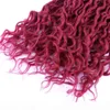 Shanghair 18039039 Deusa Faux Locs Curly Ends Curto Ondulado Extensões de Cabelo Sintético 70g pc Crochet Tranças Preto Afros5736738