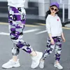 Bambini Ragazze Ragazzi Hip Hop Abiti da ballo Pantaloni da jogging Pantaloni Pantaloni per bambini Pantaloni sportivi Harem mimetici larghi in cotone Nuovo 2020 LJ200831