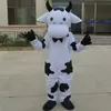 Performance Vache NoirBlanc Mascotte Costume Halloween Noël Fantaisie Fête légume Dessin Animé Personnage Costume Costume Adulte Femmes Hommes Robe Carnaval Unisexe Adultes