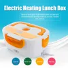 Portable Electric Heating Lunch Box Food-Grade Lunchbox for Kids School Bento Heated Lunch Box Food Container Warmer Dinnerware T200710